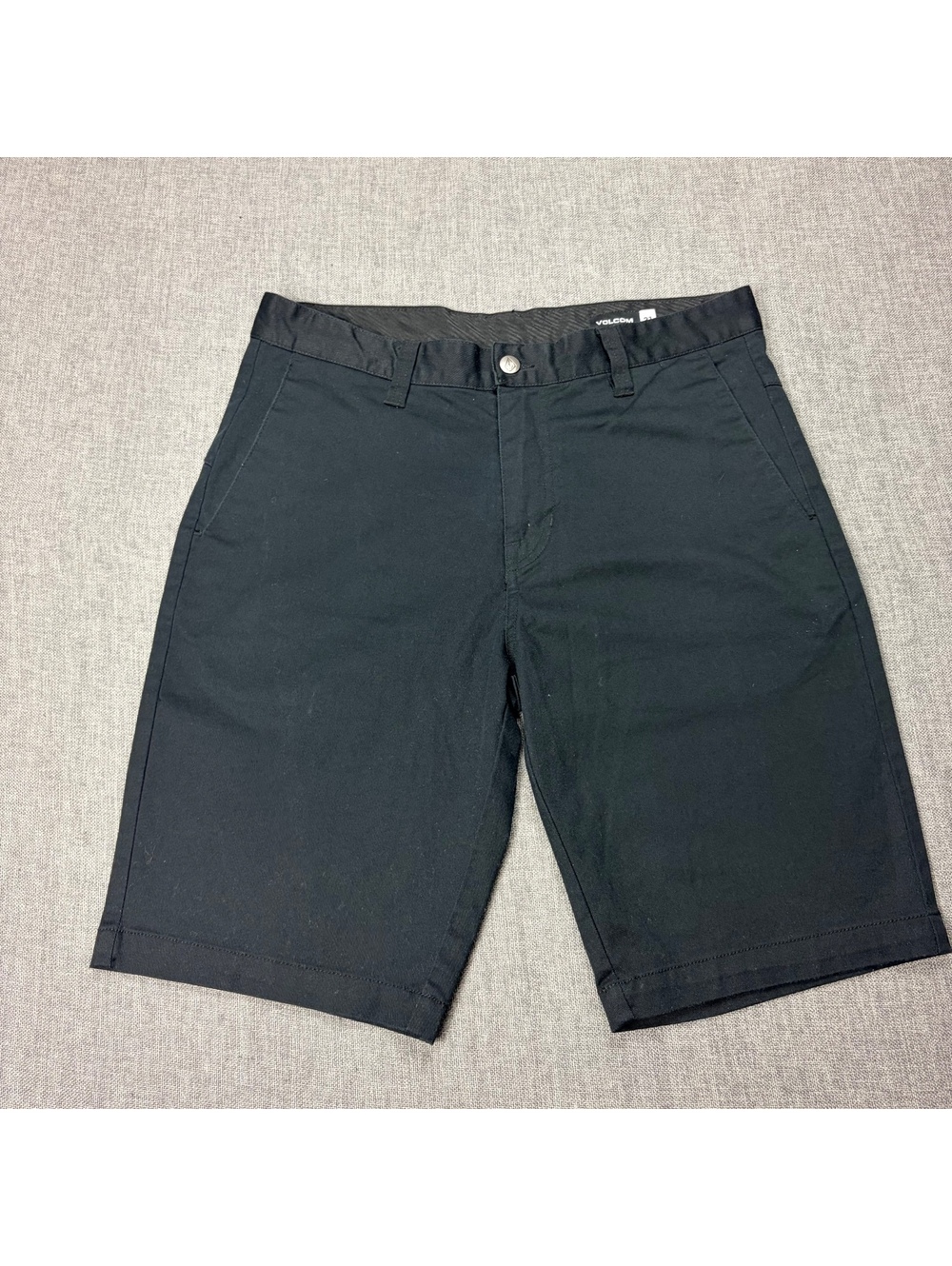 Volcom Black Cotton Blend Casual Shorts Size 31